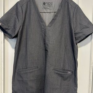 Figs‎ Charcoal V-Neck Scrub Top